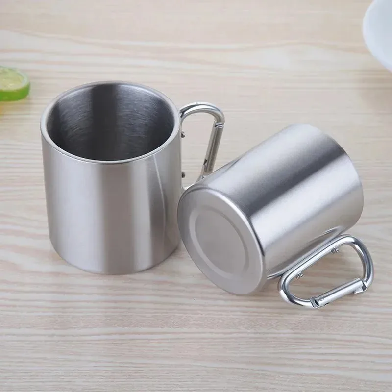 220/300ml Camping Travel Stainless Steel Cup 4