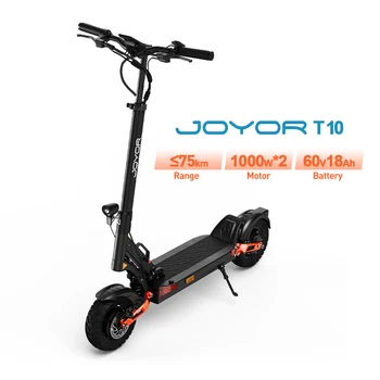 Monopattino Elettrico JOYOR T10 60KM/H Motore 1000W*2 Batteria 60V18AH Pneumatici Fuoristrada 10" Pieghevole Freni Idraulici E-Scooter