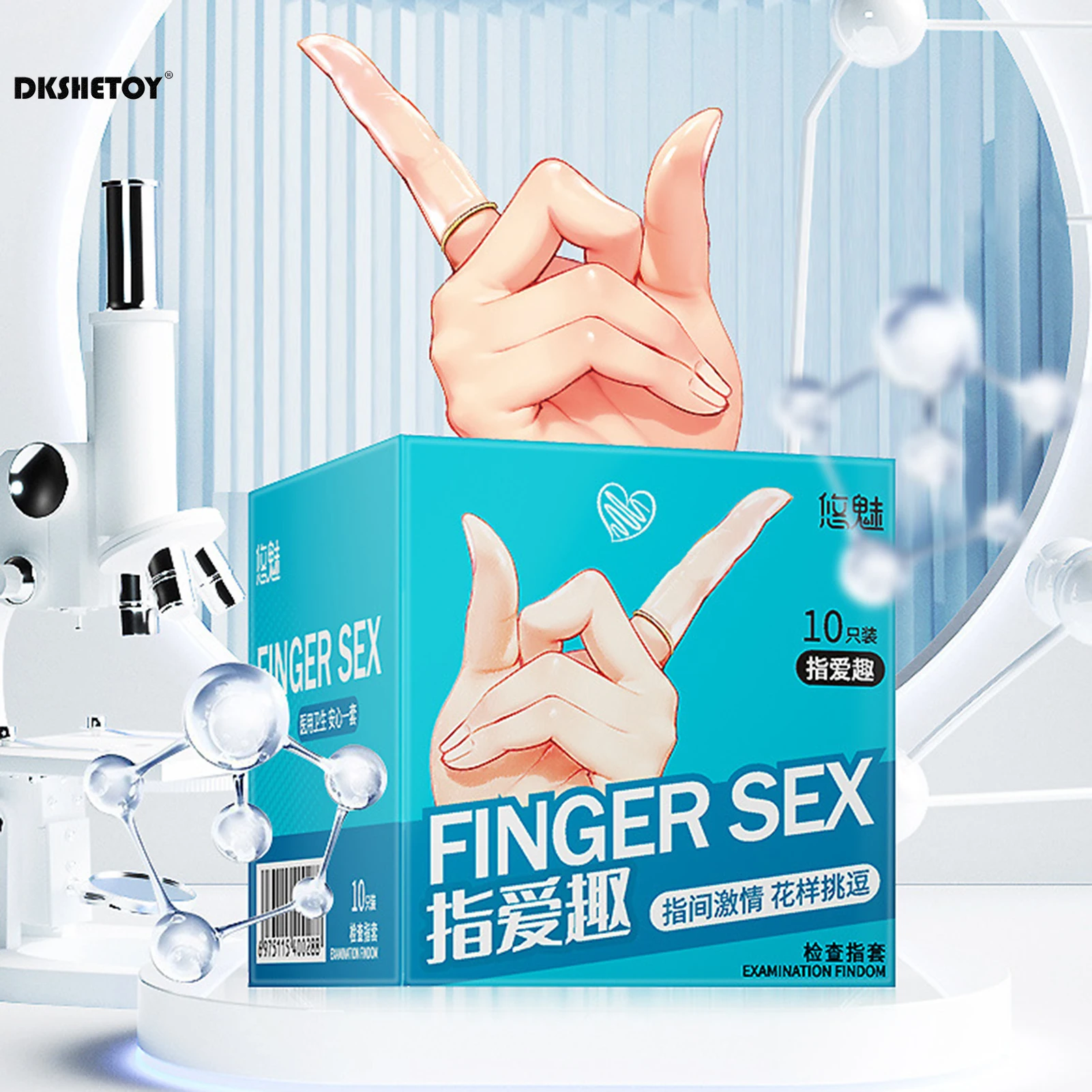 Natural Latex Finger Sleeve toy women reusable Condom G Spot Stimulator Smooth Condoms Couples Lesbian Finger Extender
