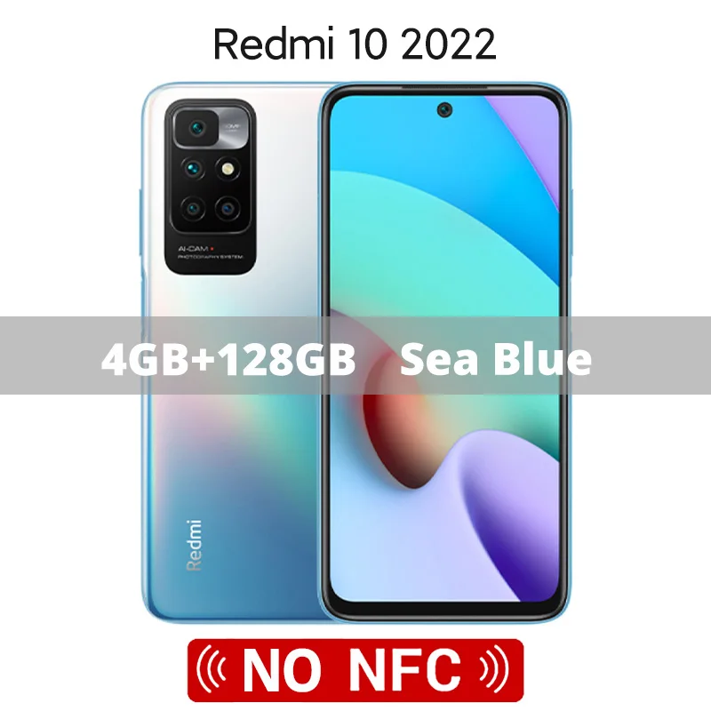 Xiaomi Redmi 10 (2022) - Smartphone 64GB, 4GB RAM, Dual Sim, Sea Blue :  : Electrónica