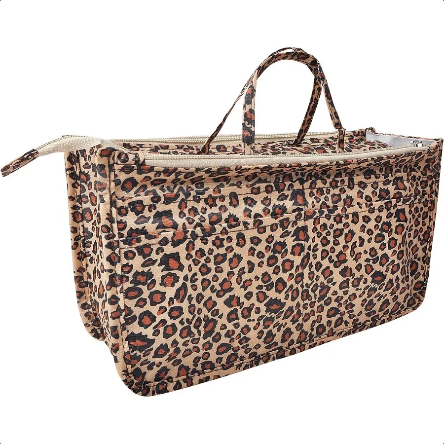 Large Leopard Patterned Purse Handbag Organizer