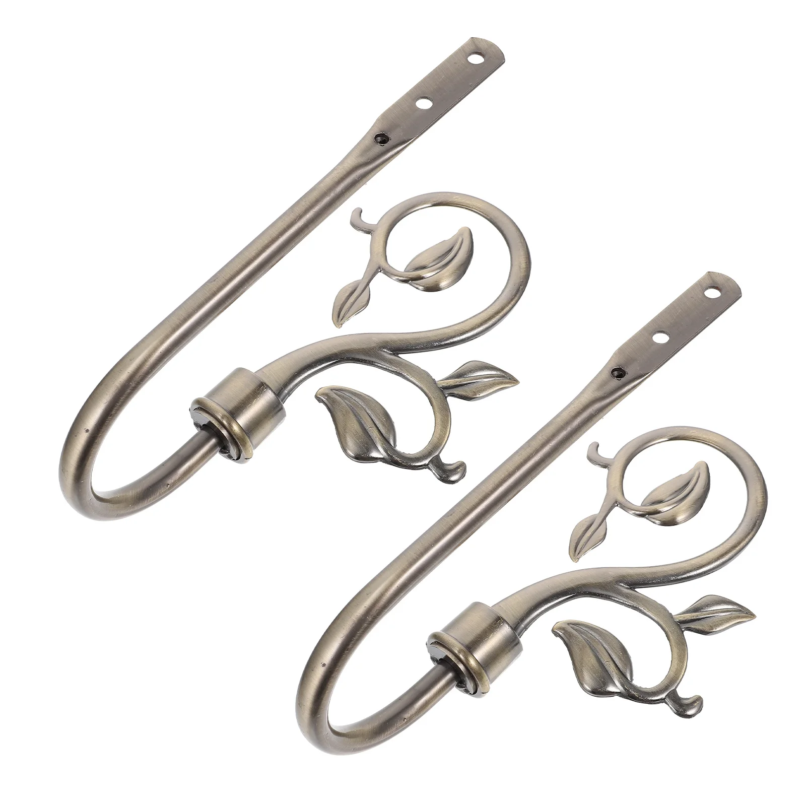 

2 Pcs Vintage Curtain Wall Hook Window Curtains Metal Holdbacks Iron Creative Hooks
