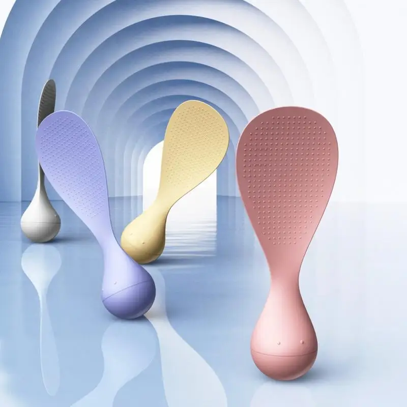 Silicone Cooking Spoon 1Pcs Spoon Tumbler Design Non-stick Rice Cooking Spoon Stand-Up Rice Spatula Sushi Sticky Sweet Kitchen Gadgets