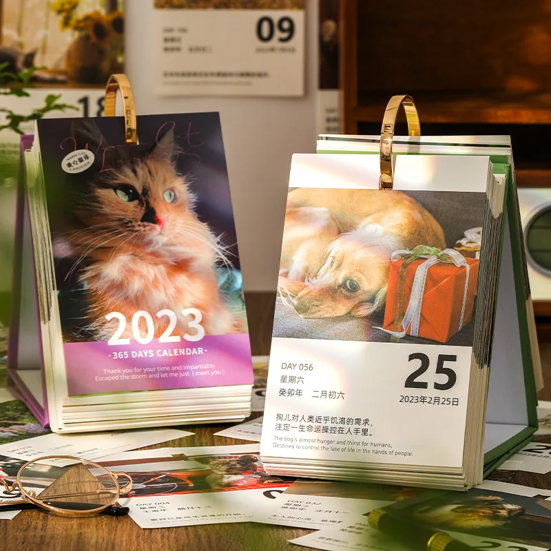 Cats Desk Calendar | Yearly Agenda Organizer | Pets Cats Dogs Calendar -  2023 Cute - Aliexpress