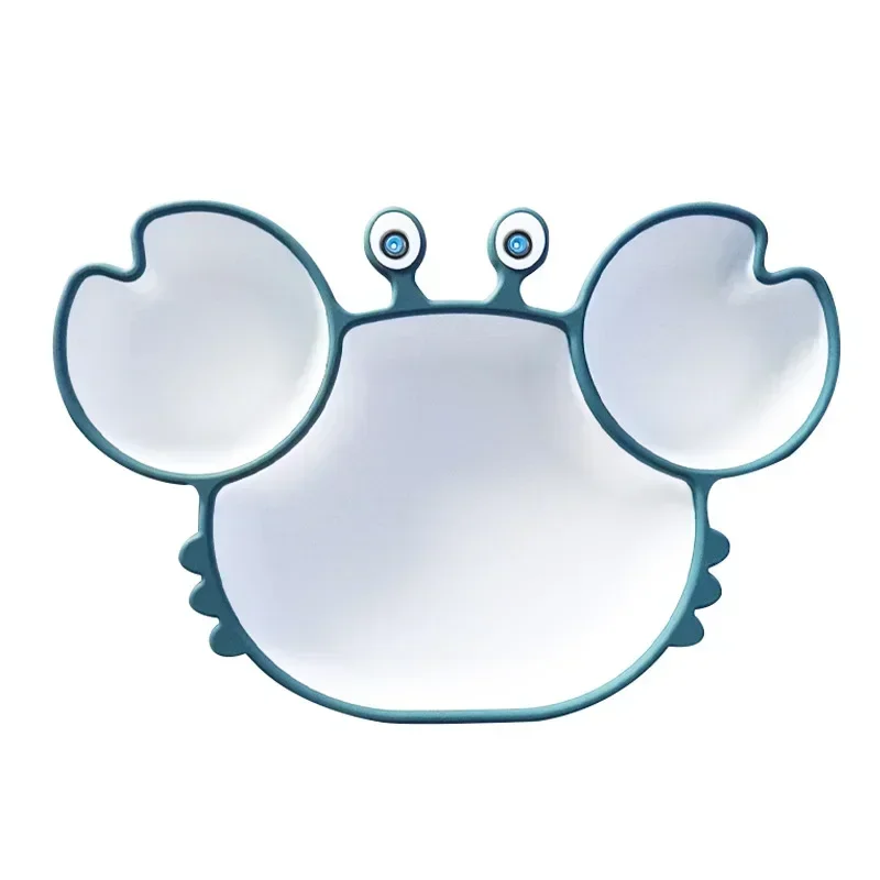 Baby Bowls Plates Spoons Silicone Suction Feeding Food Tableware BPA Free Non-Slip Baby Dishes Crab Food Feeding Bowl for Kids silicone meal set silicone feeding set baby tableware set children feeding tray