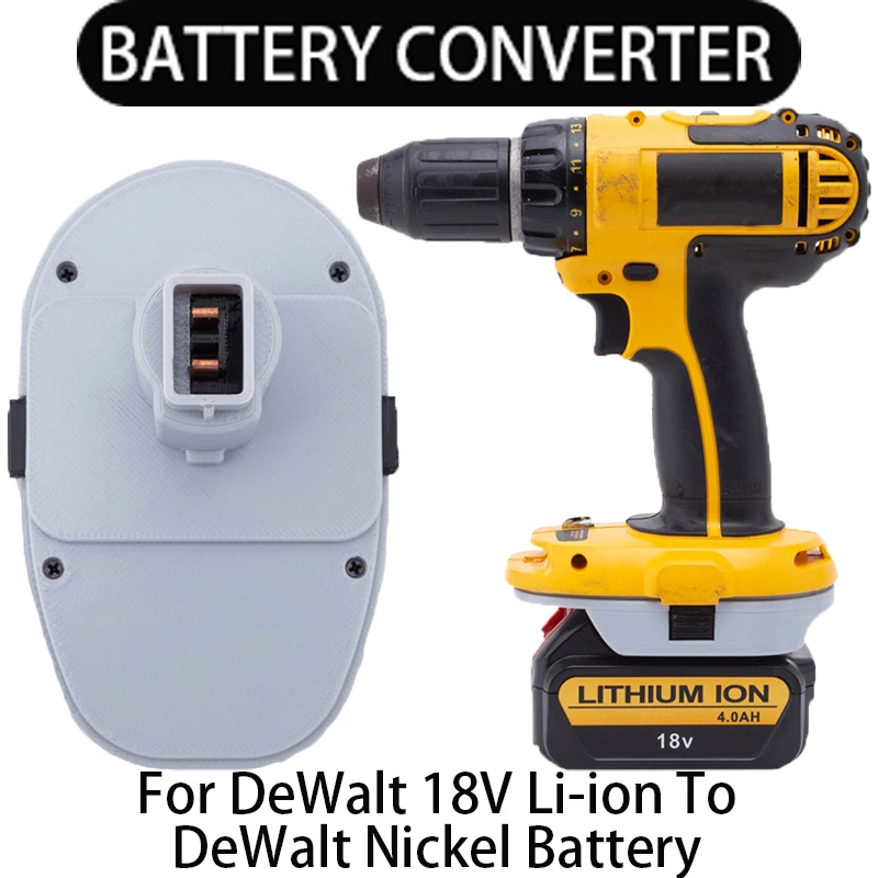 Battery Adapter for DeWalt Nickel Battery Tool Converter for DeWalt 18V Li-Ion Battery Converter Power Tool Accessory dm18d adapter suitable for dewalt to for nickel 14 4v 18v lithium battery tool converter