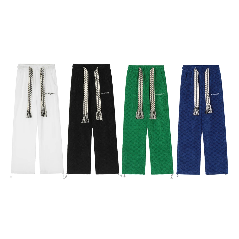 2023 Loose Straight Pant for Men and Women Plaid Trend Casual Pants Joggers Harajuku Hip Hop Streetwear Sweatpants