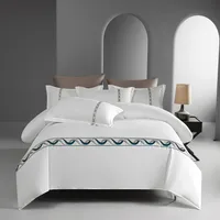 White Hotel Duvet Cover Set Twin Double Queen King 3Pcs Microfiber Bedding Collection Soft Breathable Duvet Cover Pillowcases