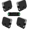 Herdio 4'' 4PCS Bluetooth Golf Cart Speakers 240W Waterproof Marine Speakers For Outdoor Boat ATV UTV Jeep Courtyard Powersports 1