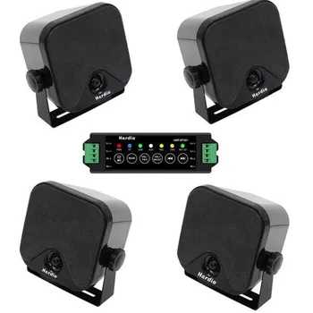 Herdio 4'' 4PCS Bluetooth Golf Cart Speakers 240W Waterproof Marine Speakers For Outdoor Boat ATV UTV Jeep Courtyard Powersports 1