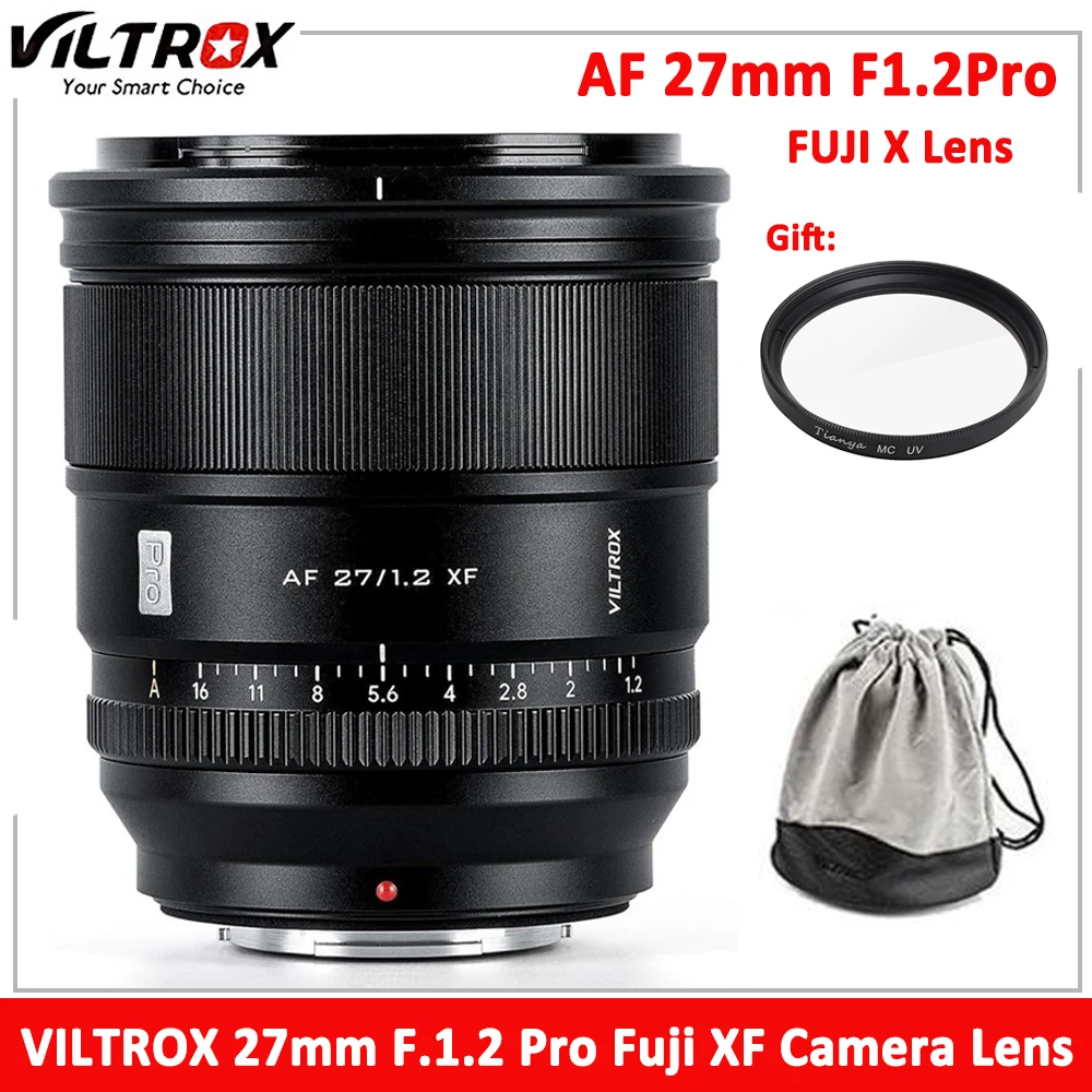 

Viltrox 27mm F1.2 Pro Fujifilm X Mount Lens Ultra Large Aperture Portrait Lens APS-C Prime Lens for Fuji X-T30 X-T3 X-PRO3 X-T20