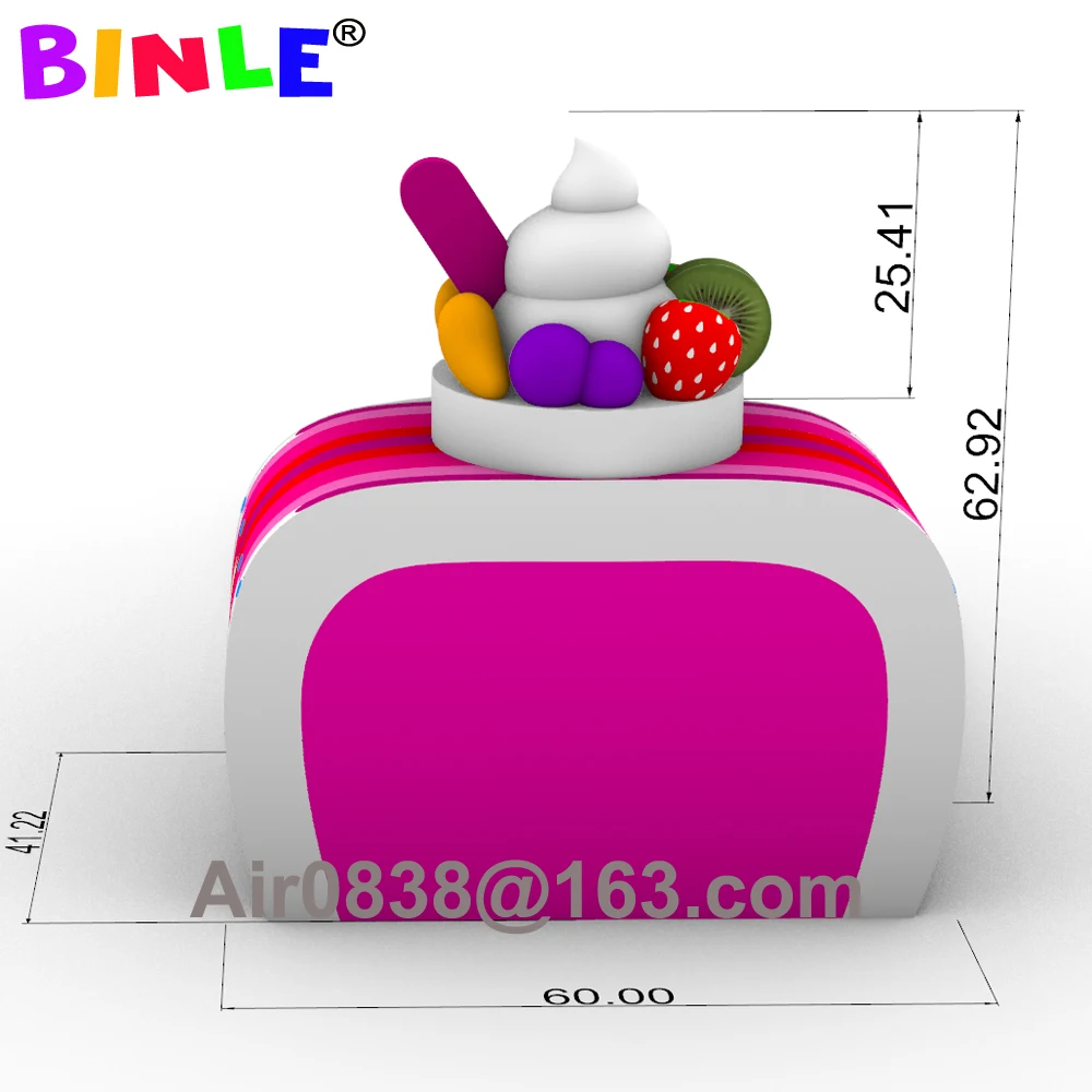 Custom portable fast food and drink inflatable ice cream stand stall station inflatable concession tent in unique shape design 5