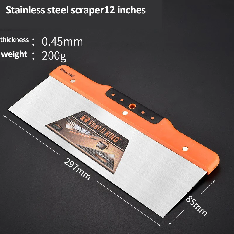 Stainless Steel Putty Spatula/Scraper 4-16Inch Plaster Shovel Putty Spatula Wall Painting Feed Filling Scraper Construction Tool