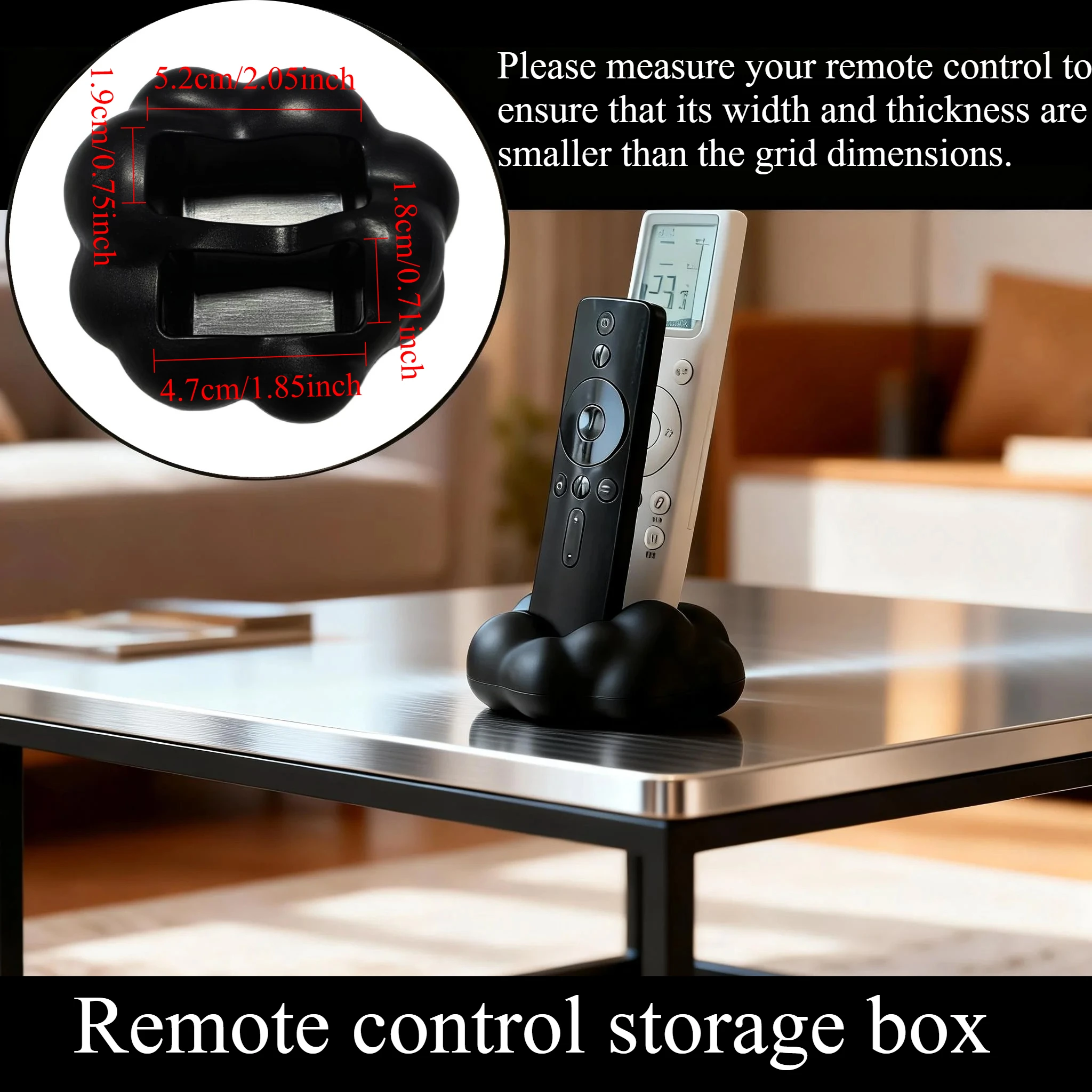 귀여운 3D 구름 모양 리모컨 홀더 - TV/에어컨 리모컨, 휴대폰, 가젯을 위한 데스크탑 홈 스토리지 정리대