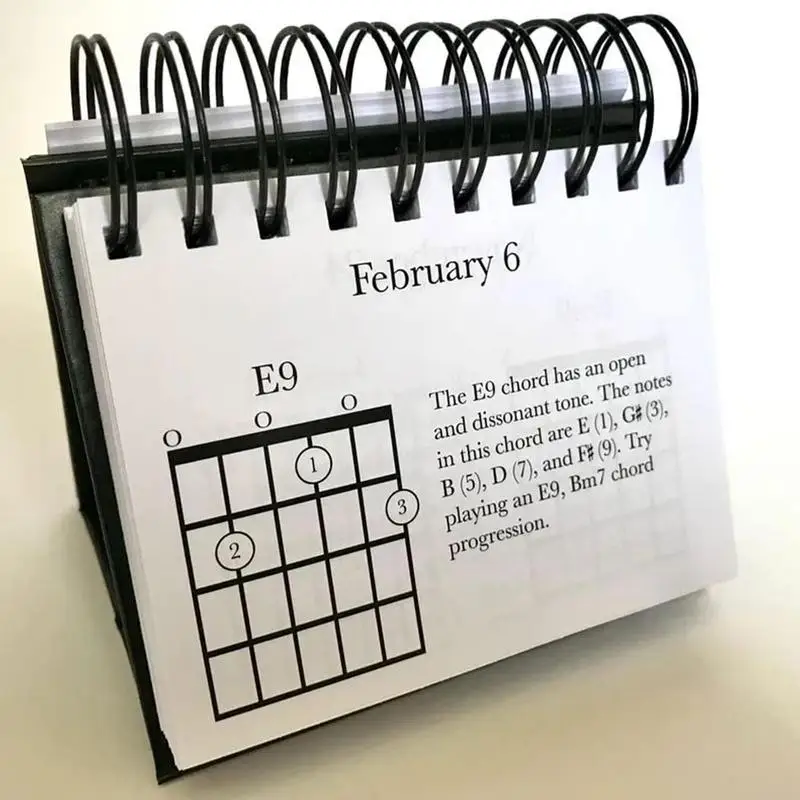 2023 Creative Guitar Chord Calendar With All Basic Chords 365 Days Desk Calendar Guitar Gift For Beginners Students Teachers 4