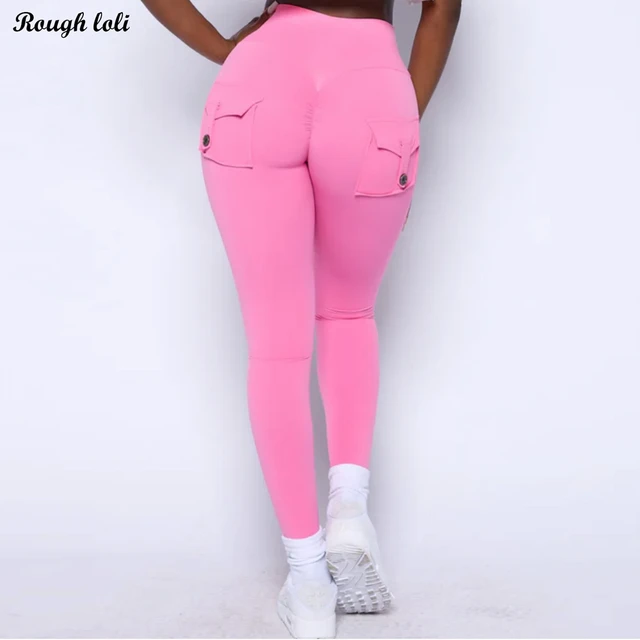 Pocket Leggings Women High Waist Sexy Push Up Butt Yoga Pants Gym Fitness  Legging Tummy Control Workout Scrunch Running Tights - AliExpress