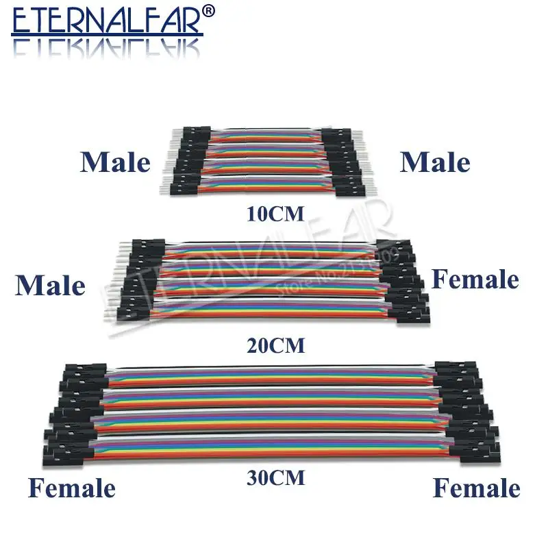 Cavi Dupont Maschio-femmina Jumper Wire 20cm Per Breadboard E Raspberry Pi, Lotto