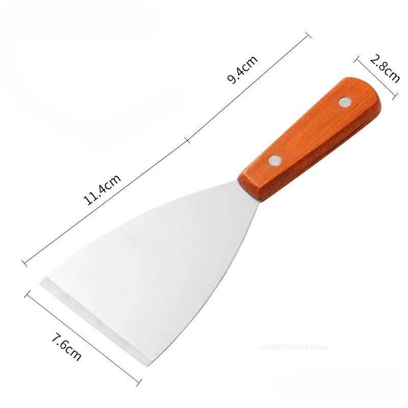 Stainless Steel Metal Spatula Turner Flat Burger Pancake Pizza Grill Flipper Outdoor BBQ Baking Tools Griddle Cooking Utensil