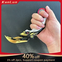 17cm Valorant Championships 2021 Karambit Rotatable All Metal Game Melee Weapon Traning Knife Claw Cosplay Prop Toys Home Decor 1