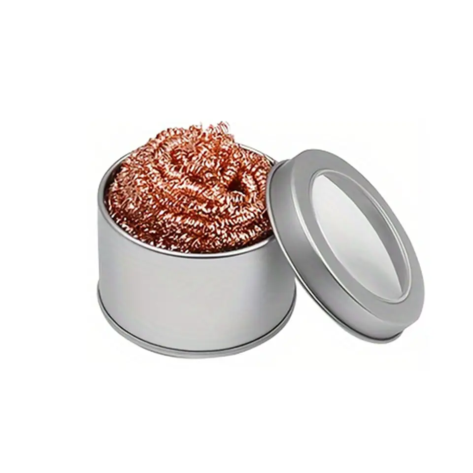 Soldering Iron Tip Cleaner Brass Wire Sponge with Metal Base Holder for Fast Desoldering Welding Repair image 7