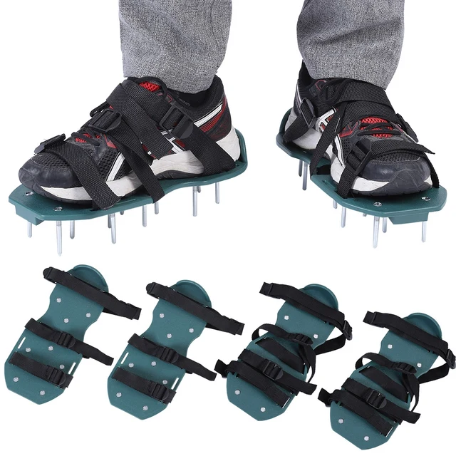 Lawn Aerator Shoes, 1 Pair of Lawn Aerator Sandals Soil Loosening Aerator Spiked Shoes Gardening Tool