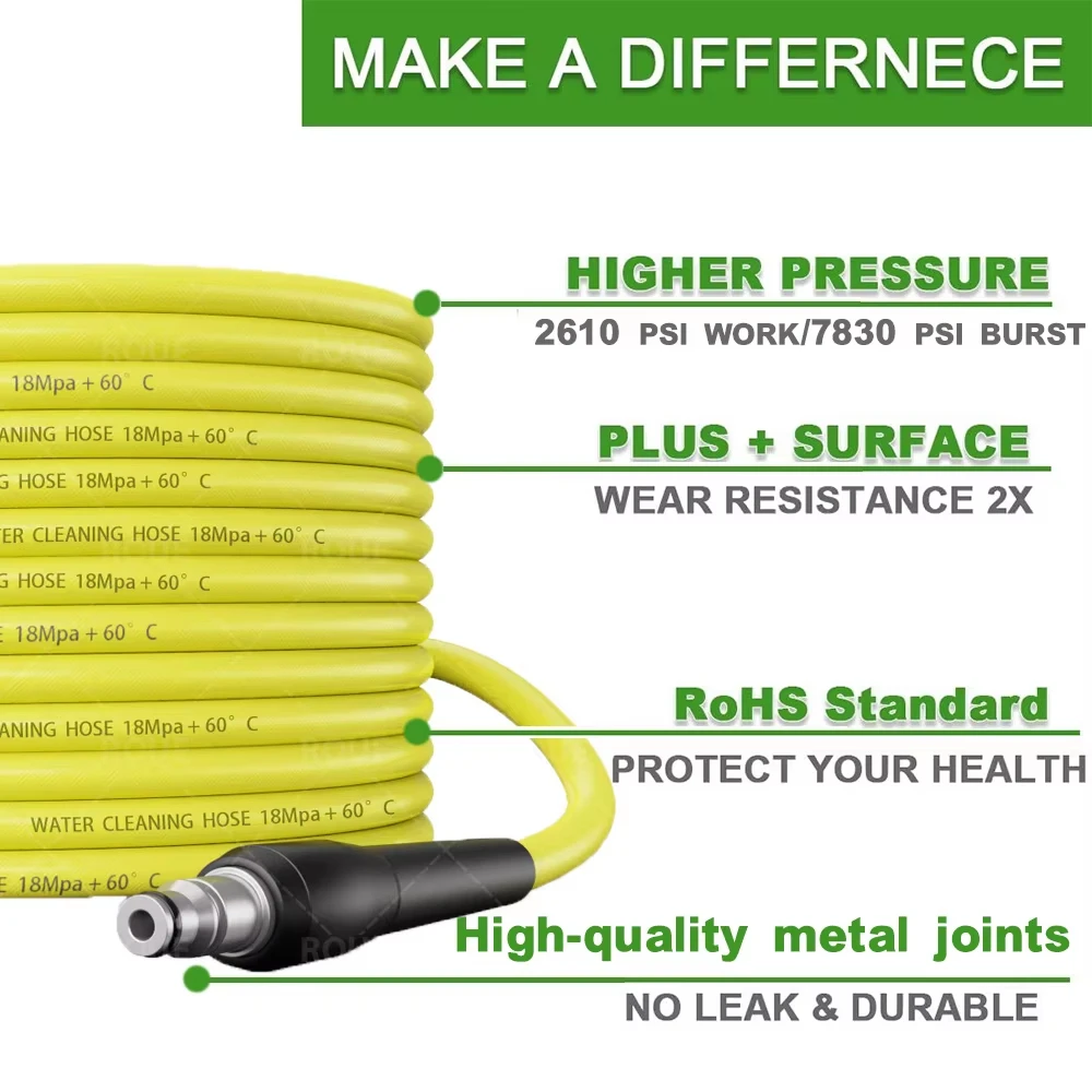 For Patriot Daewoo High Pressure Car Washer Water Cleaning Hose Pipe Cord High Pressure Washer Extension Hose Water Hose gun 3
