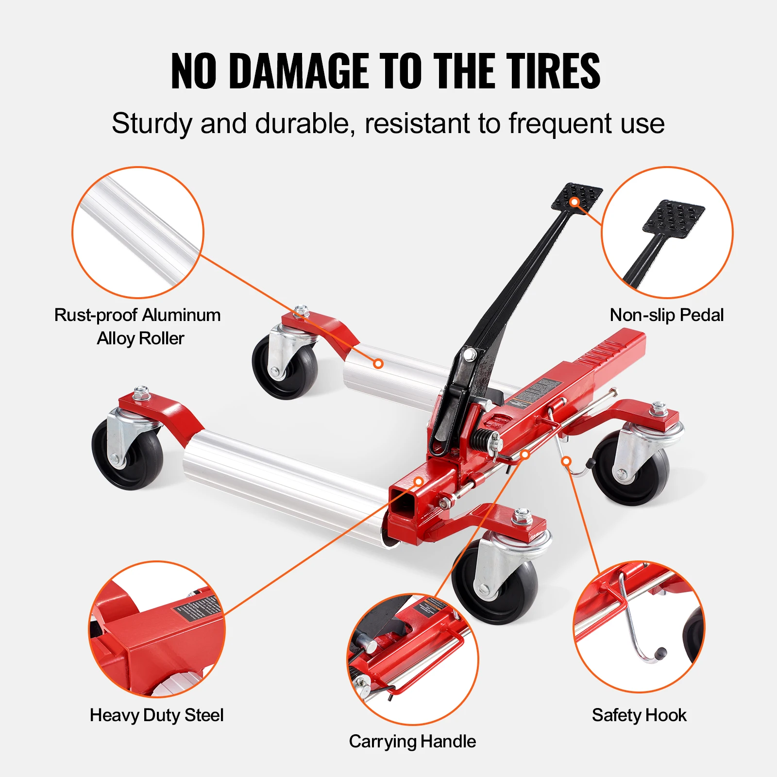 Heavy Duty Vehicle Positioning Wheel Dolly for Car Repair