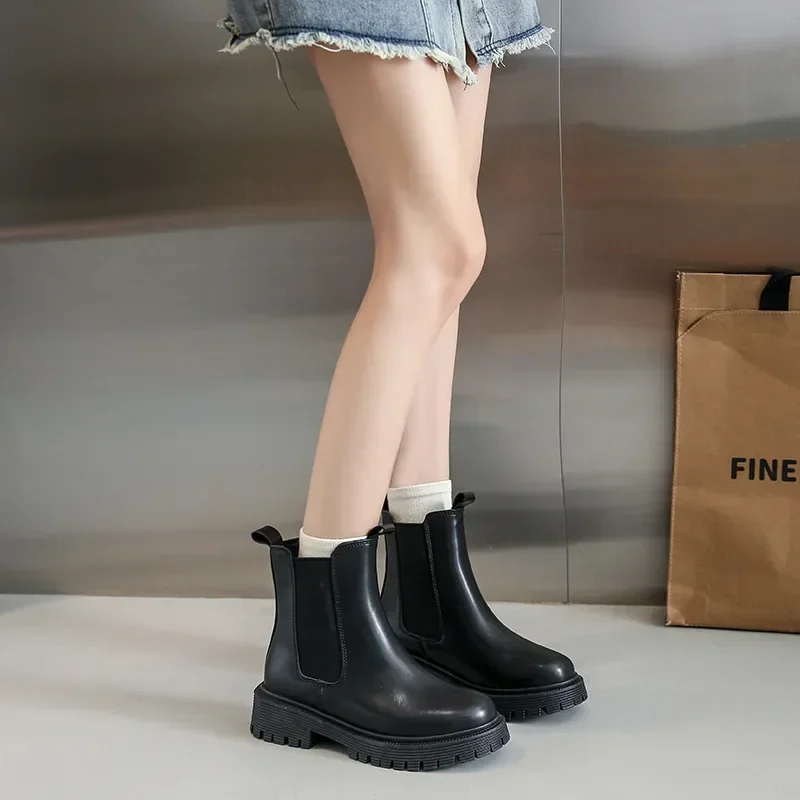 Chelsea Ladies Flat Black Ankle Boots Chelsea Boots Black Flat