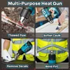 Cordless Handheld Hot Air Gun Temperatures Adjustable with 3 Nozzles Electric Heat Gun for Makita 18V Lithium Battery Power Tool 6