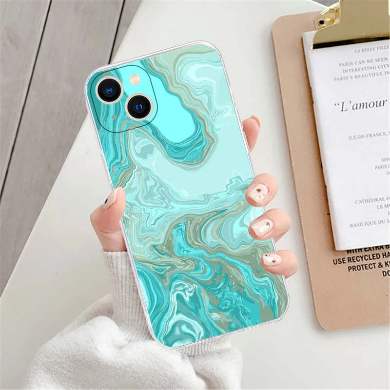 Painted Personalized Fashion Phone Case for iPhone 13 11 Pro 12 Mini MAX X XR XS 8 7 Plus 6 6s Liquid Silicone Black Cover Coque iphone 12 lifeproof case