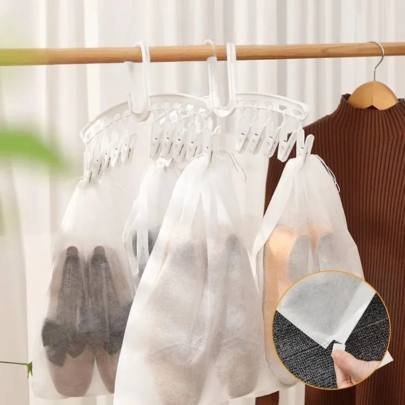 Non-Woven Shoe Dust Covers Drawstring Storage Bags