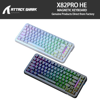 ATTACK SHARK X82Pro HE Keyboard Magnetic Wireless 8K,RGB PollingRate,0.01mm Gaming Mechanical Keyboard for PC/PS5/Mac