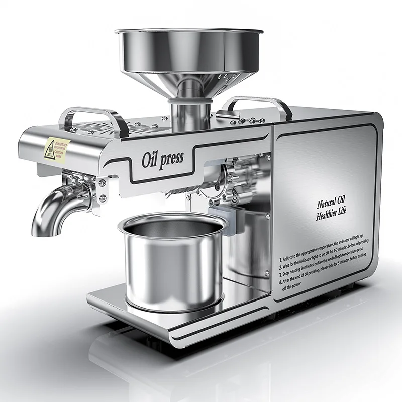 Home Use Digital Display Temperature Control Automatic Oil Press Stainless Steel Frying Machine Oil Pressing Cold Hot Extractor 3