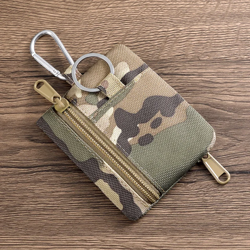 Outdoor Sports Men's Coin Purse Tactical Pouch Mini Wallet Card Key Holder Waist Pack Hiking Hunting Bags Mobile Canvas Bag