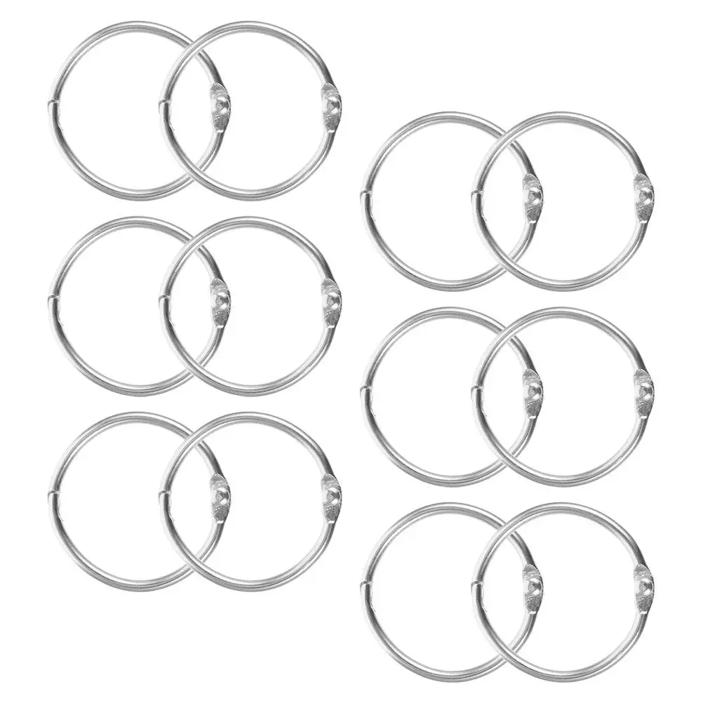 12개 금속 바인더 링, 헤비 듀티 원형 루즈리프 링, 플래너, 노트북, 스크랩북, DIY 바인딩, 인덱스 카드, 소책자용