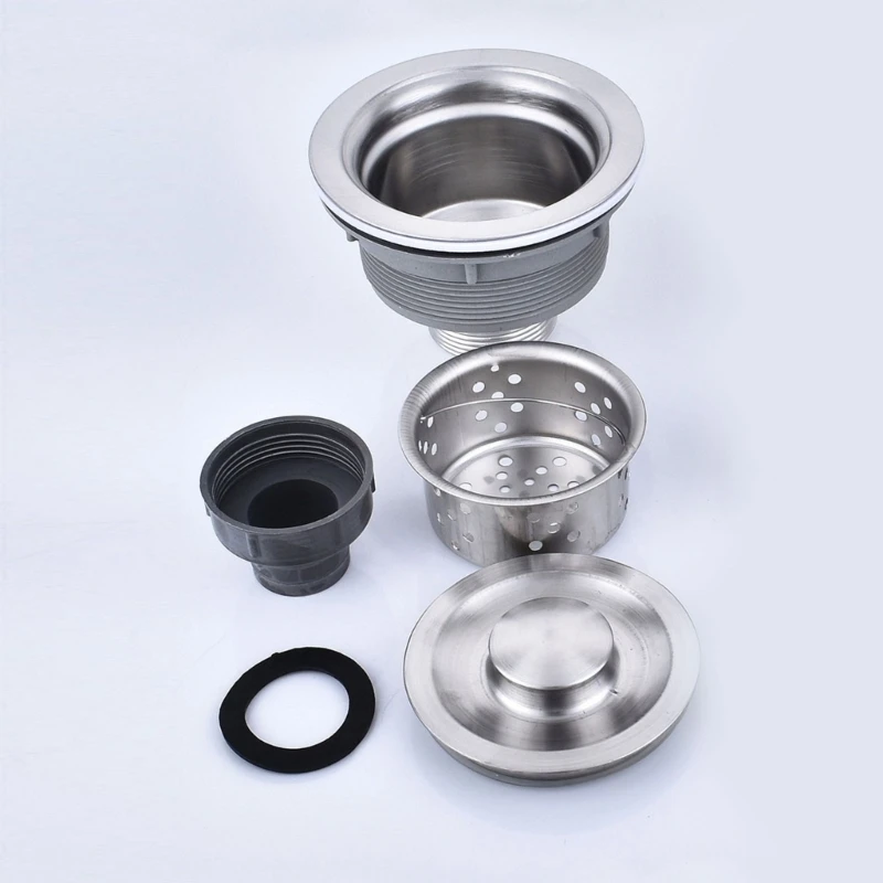 Stainless Steel Sink Drain Stopper with Removable Sink Strainers Basket & Cover Dropship