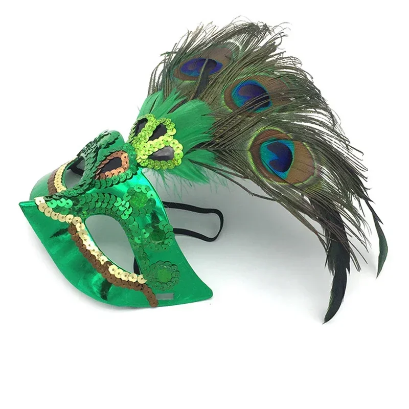 Party Masks Peacock Feather Decoration Upper Body Mask Christmas & Halloween Masquerade Carnival Supplies