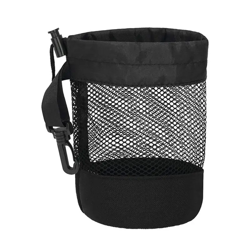 

Golf Ball Storage Bag Golf Ball Holder Organizer Drawstring Mesh Golf Ball Organizer With Carabiner Hook For Outdoor Camping