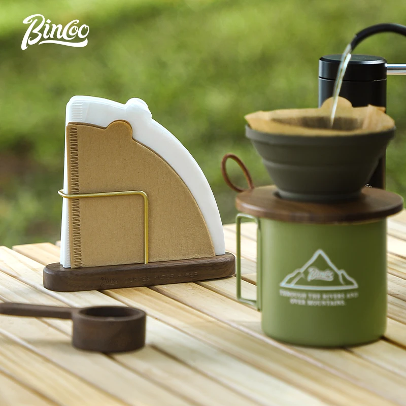 

Bincoo Coffee Filter Paper Holder Simple Coffee Filters Dispenser Rack Shelf Storage Paper Tissue Box Shelf Coffee Tool