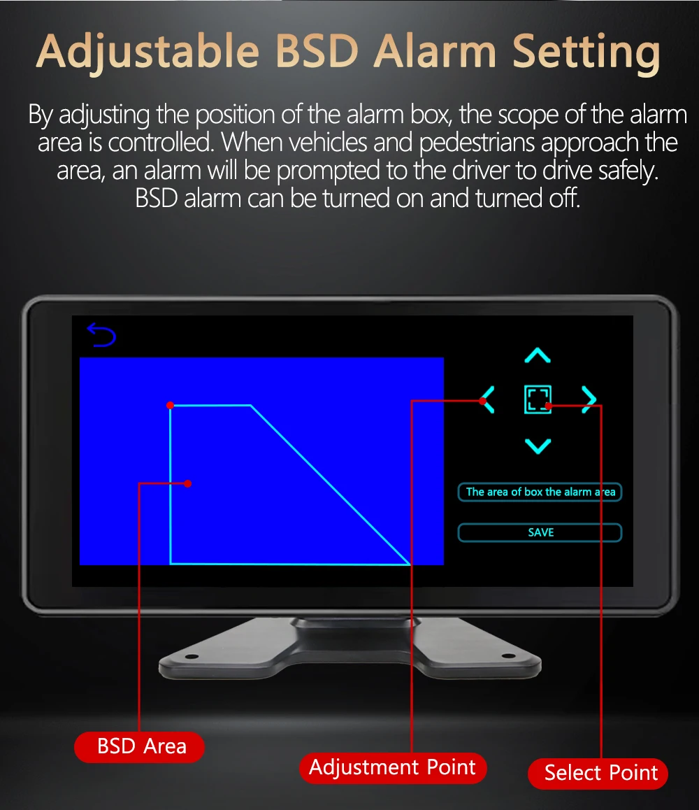 10.36 بوصة 5 قناة شاحنة نظام مراقبة الكاميرا BSD إنذار MP5 شاشة تعمل باللمس DVR مسجل فيديو السيارة AHD 1080P كاميرات عكسية