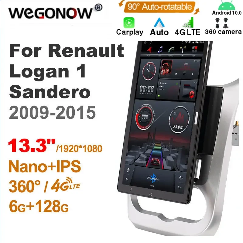 

TS10 Android10.0 Ownice Car Radio Auto for Renault Logan 1 Sandero Lada Largus Lergus Dacia Duster 13.3'' No DVD Nano 1920*1080