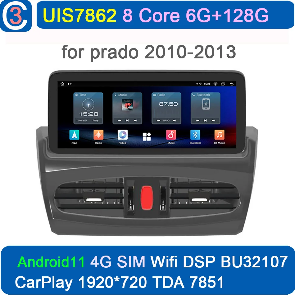 

For Toyota Land Cruiser Prado 150 2010 2011 2012 2013 Car Multimedia Player Radio 2Din Stereo Android Autoradio GPS Navi Unit