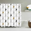 Puppy Cat Cute Cartoon Shower Curtains Washable Fabric Polyester For Bathtub Art Bathroom Decor Partition With Hooks Waterproof 3