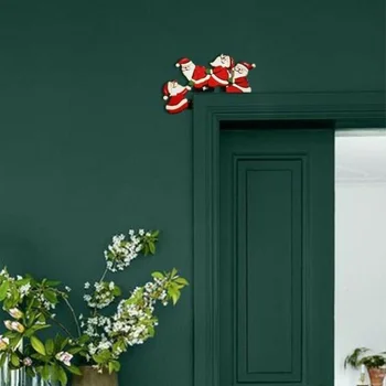 Christmas Door Wood Decoration No Fade Home Decoration for Door Frame Decoration 3