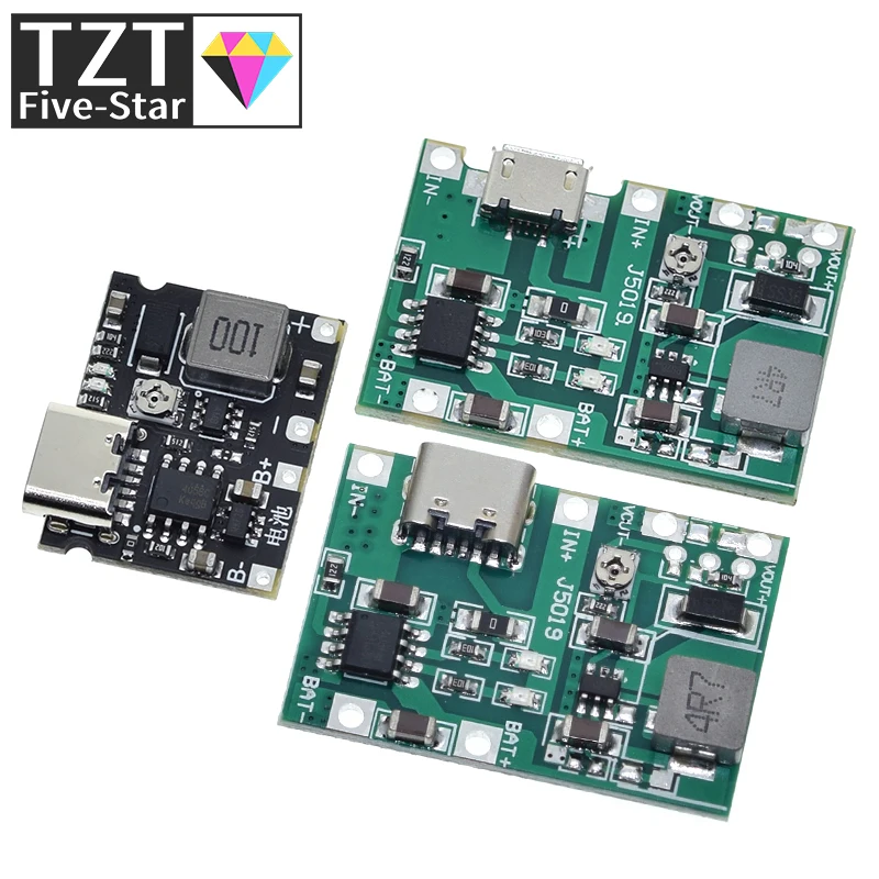 TZT NEUE Lithium Li-Ion 18650 3,7 V 4,2 V Batterie Ladegerät Bord DC-DC Step Up Boost Modul TP4056 DIY Kit Teile