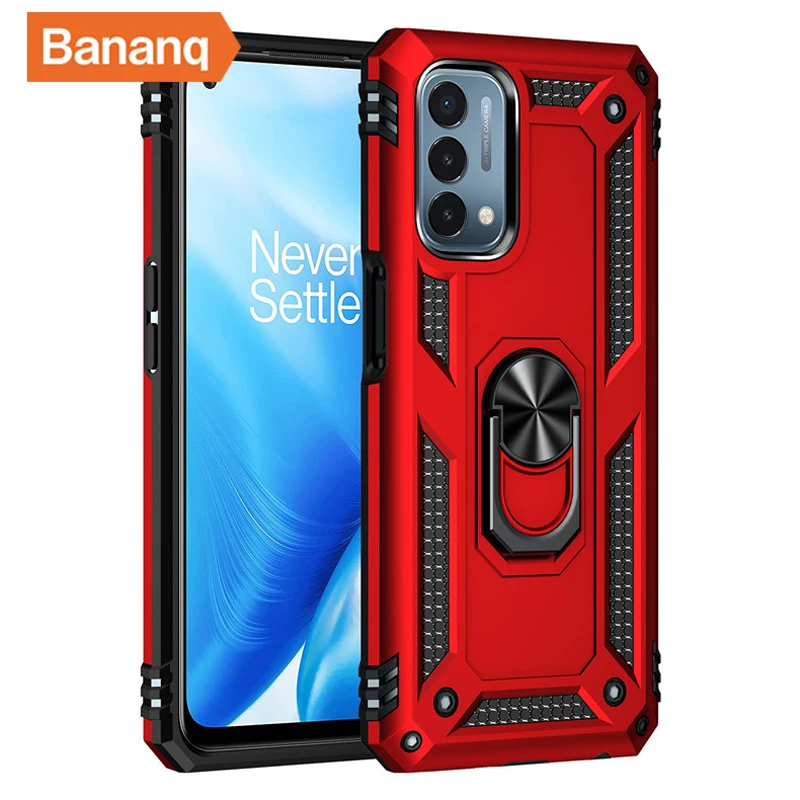 Bananq Shockproof Armor Metal Ring Stand Cover with Magnetic Car Holder