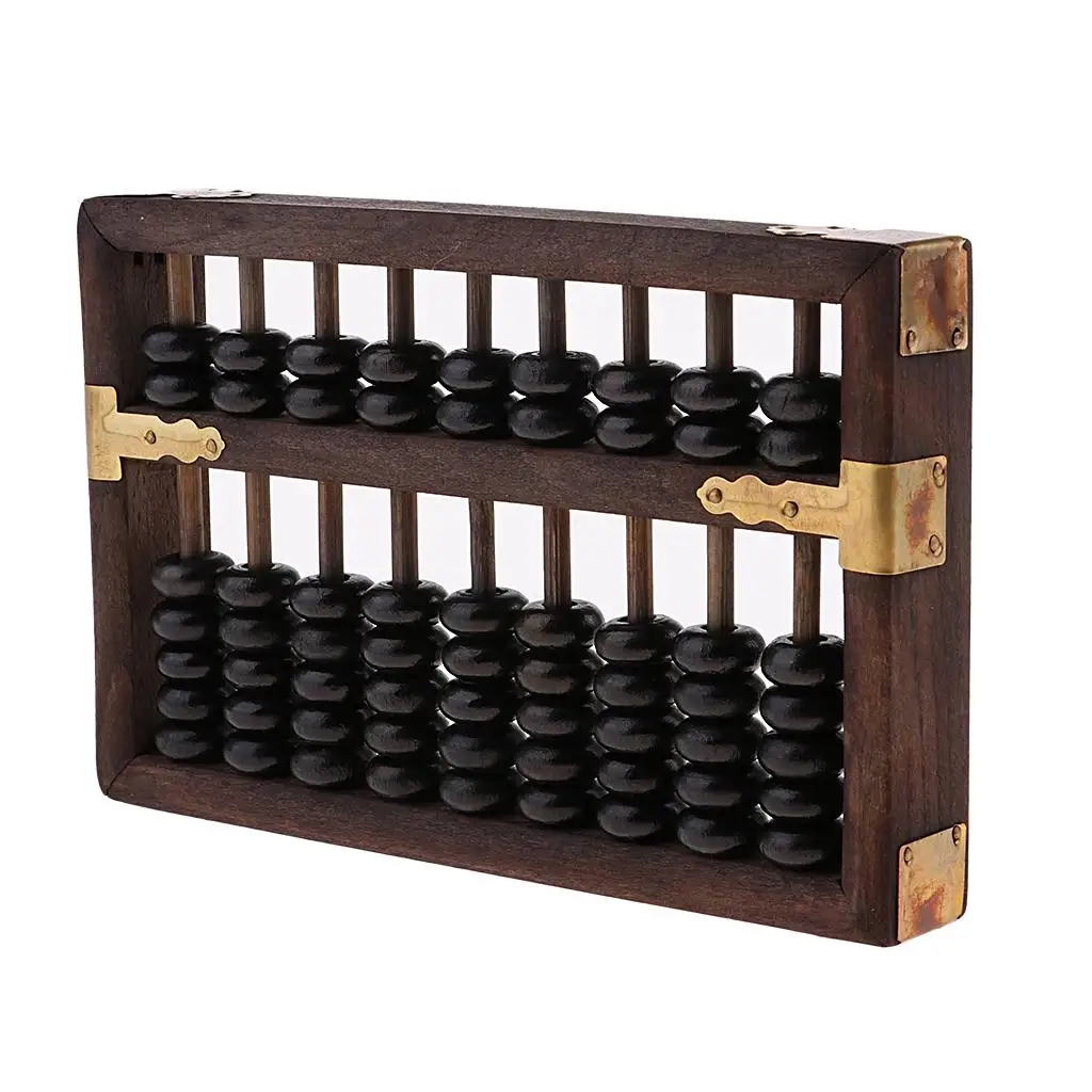 Chinese Abacus with 7 Columns Counting Frame Arithmetic Aid Math