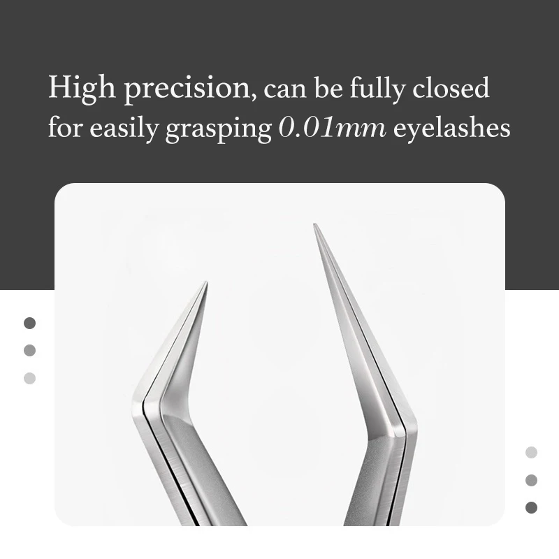 DIYDAY Eyelash Extension Tweezers Stainless Steel Eyebrow Precision Tweezers Fiber Tip Volume Isolation Lashes Extension Tweezer 5