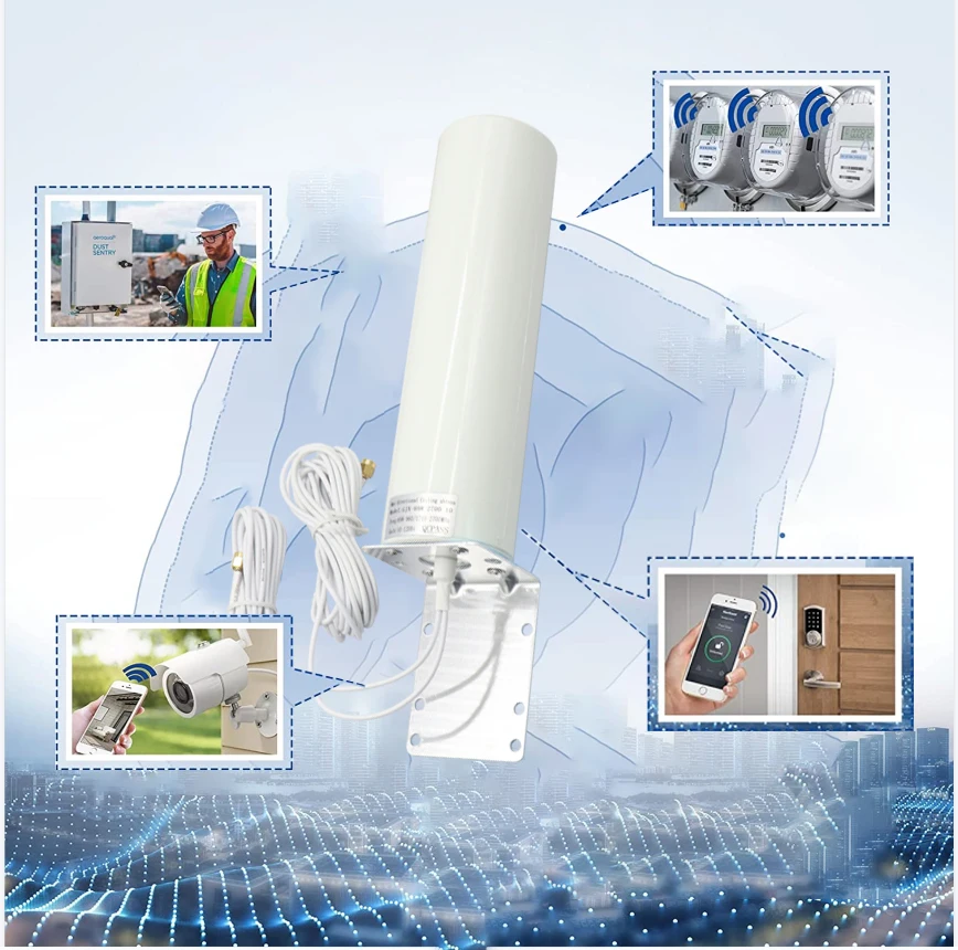 Dual Cable 5G 4G LTE 3G GSM Omni WiFi Aerial 600~4900Mhz IP67 Outdoor Waterproof AP Amplifier Antenna With TS9 SMA RPSMA 2*2pcs wifi antenna outdoor antenna lte antenna 4g antenna radio antenna