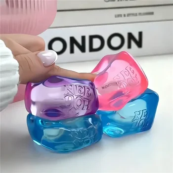 Nuovo Set di Cubi Antistress Needoh Nice Ice Baby, Confezione da 4, Giocattoli Sensoriali Super Solidi Non Tossici per ADHD e Autismo